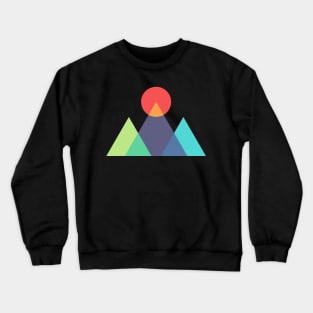 Abstract Mountains & Sun Crewneck Sweatshirt